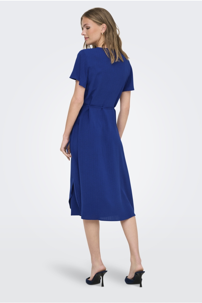 ONLCALI LIFE S/S MIDI WRAP DRESS WV 15269622 Mazarine Blue